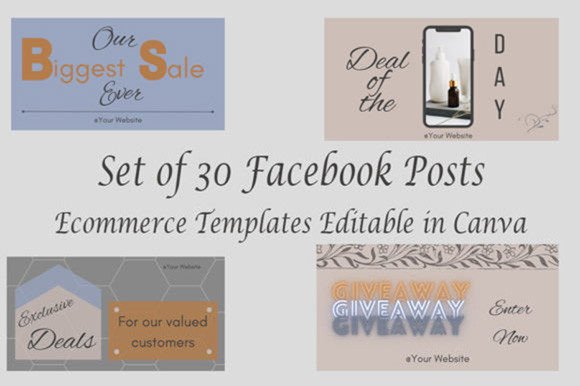 Download Facebook Post Templates Ecommerce 30 - Premium Resources