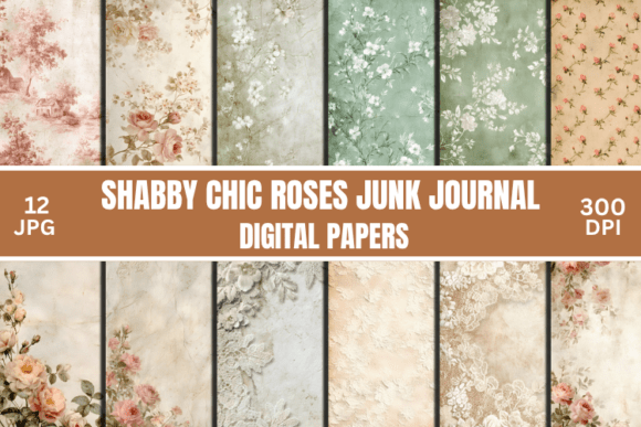 Download Shabby Chic Roses Junk Journal Pages - Roses junk journal pages Collection