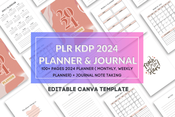 Download PLR 2024 KDP Planner with Journal - 2024 kdp Collection
