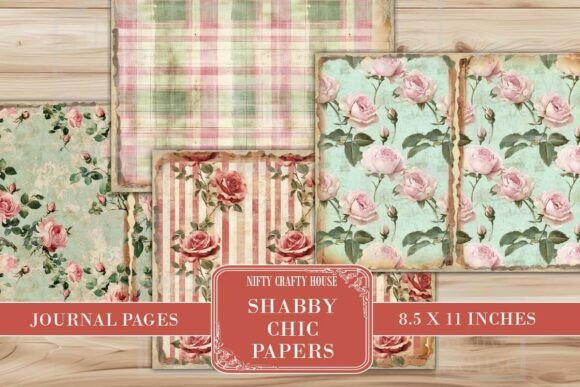 Download Shabby Chic Roses Junk Journal Pages - Roses junk journal pages Collection