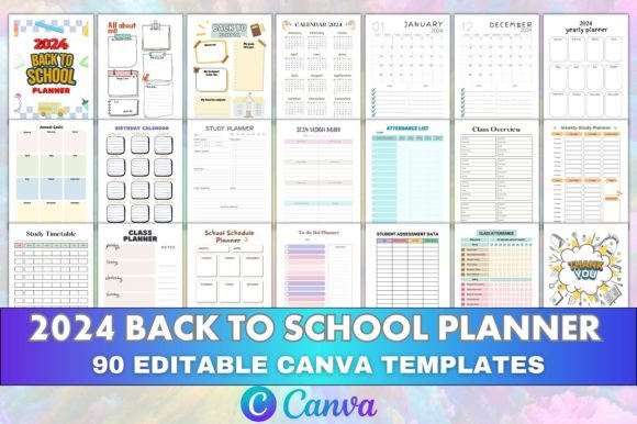 Download Editable Back to School Planner 2024 KDP - 2024 kdp Collection
